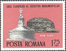 Romania, 1975. Roman Monuments. Monument and projected reconstruction at Adam Clissi. Sc. 2566)