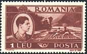 Romania, 1947. Views. Log raft. Sc. 667.