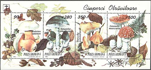 Illustration 8 from Fungi on Romanian Stamps