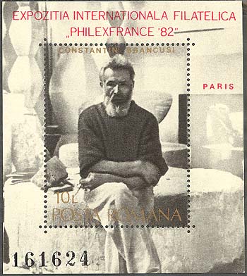 1982, June 15. Philexfrance '82 Intl. Exhibition. C. Brancusi in his Paris studio.