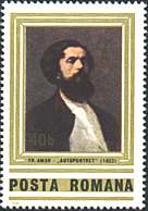 Romania, 1981. Theodor Aman, Birth Sesquicentennial. Self-portrait. Sc. 3018