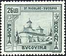 Romania. 1941, Dec.1. Bucovina. St. Nicolas Monastery, Suceava. Sc. 533.