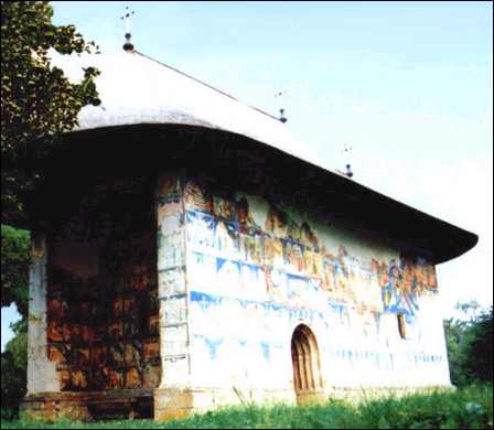 Arbore Church. Painted Outer Wall
