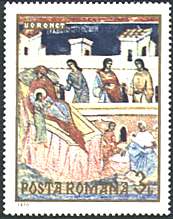 Romania, 1970. Frescoes. Life of St. Anton. Sc. 2184