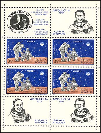 Romania, 1971. Apollo 14. Sc. C183. Mi. Block 83